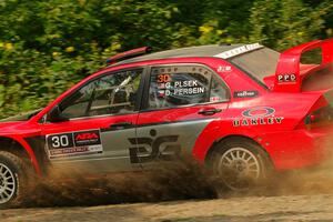 George Plsek / Danny Persein Mitsubishi Lancer WRC on SS2, Thorpe Tower I.