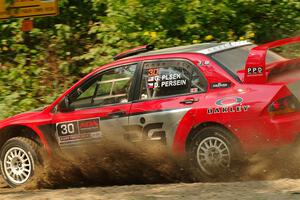 George Plsek / Danny Persein Mitsubishi Lancer WRC on SS2, Thorpe Tower I.