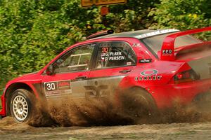 George Plsek / Danny Persein Mitsubishi Lancer WRC on SS2, Thorpe Tower I.