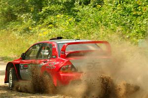 George Plsek / Danny Persein Mitsubishi Lancer WRC on SS2, Thorpe Tower I.