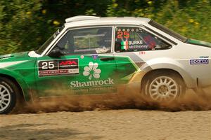 Seamus Burke / Gary McElhinney Ford Escort Mk II on SS2, Thorpe Tower I.