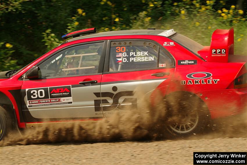 George Plsek / Danny Persein Mitsubishi Lancer WRC on SS2, Thorpe Tower I.