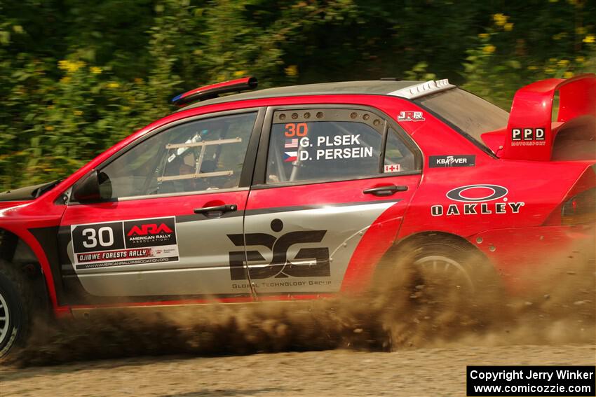 George Plsek / Danny Persein Mitsubishi Lancer WRC on SS2, Thorpe Tower I.