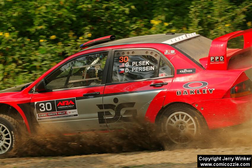 George Plsek / Danny Persein Mitsubishi Lancer WRC on SS2, Thorpe Tower I.