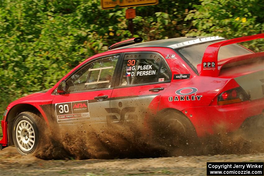 George Plsek / Danny Persein Mitsubishi Lancer WRC on SS2, Thorpe Tower I.