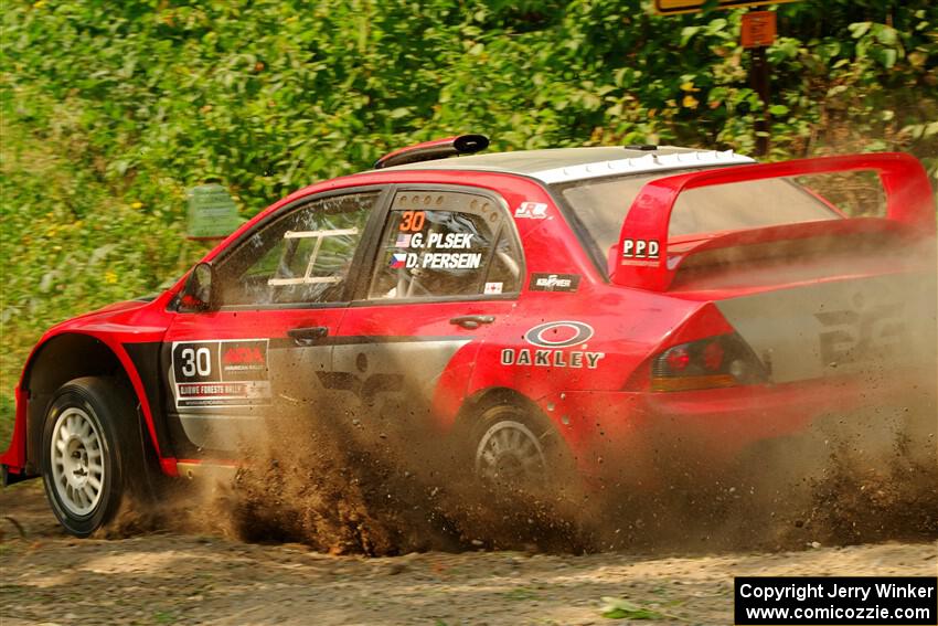 George Plsek / Danny Persein Mitsubishi Lancer WRC on SS2, Thorpe Tower I.