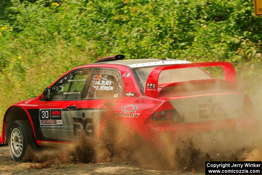 George Plsek / Danny Persein Mitsubishi Lancer WRC on SS2, Thorpe Tower I.