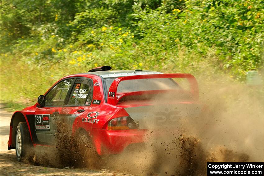 George Plsek / Danny Persein Mitsubishi Lancer WRC on SS2, Thorpe Tower I.