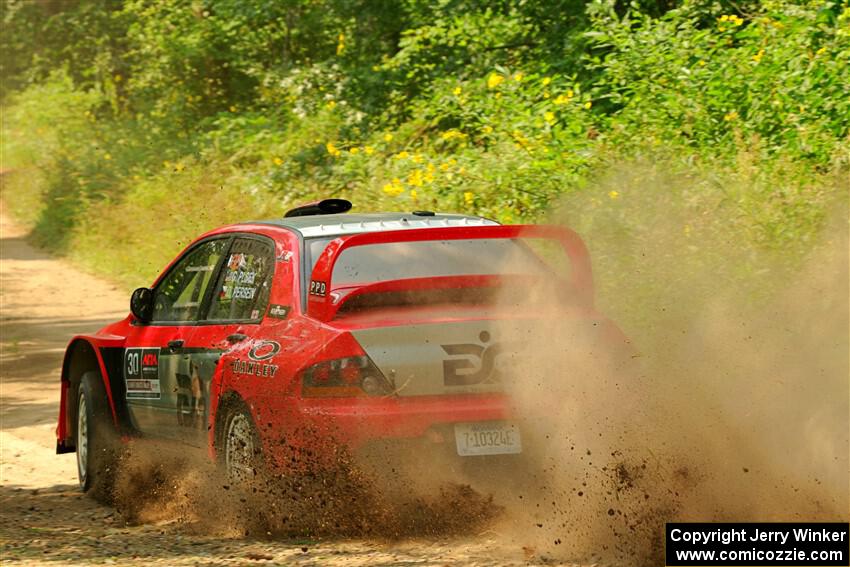 George Plsek / Danny Persein Mitsubishi Lancer WRC on SS2, Thorpe Tower I.