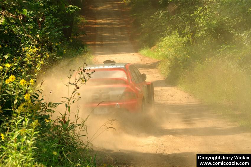 George Plsek / Danny Persein Mitsubishi Lancer WRC on SS2, Thorpe Tower I.