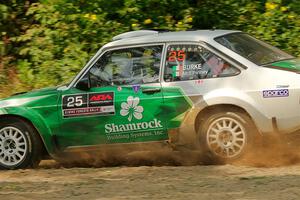 Seamus Burke / Gary McElhinney Ford Escort Mk II on SS2, Thorpe Tower I.