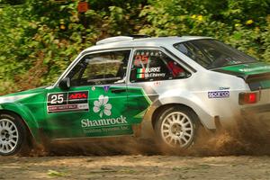 Seamus Burke / Gary McElhinney Ford Escort Mk II on SS2, Thorpe Tower I.