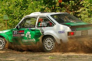 Seamus Burke / Gary McElhinney Ford Escort Mk II on SS2, Thorpe Tower I.