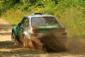 Seamus Burke / Gary McElhinney Ford Escort Mk II on SS2, Thorpe Tower I.