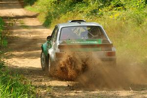 Seamus Burke / Gary McElhinney Ford Escort Mk II on SS2, Thorpe Tower I.