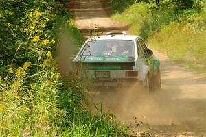 Seamus Burke / Gary McElhinney Ford Escort Mk II on SS2, Thorpe Tower I.