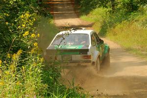 Seamus Burke / Gary McElhinney Ford Escort Mk II on SS2, Thorpe Tower I.