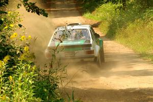 Seamus Burke / Gary McElhinney Ford Escort Mk II on SS2, Thorpe Tower I.