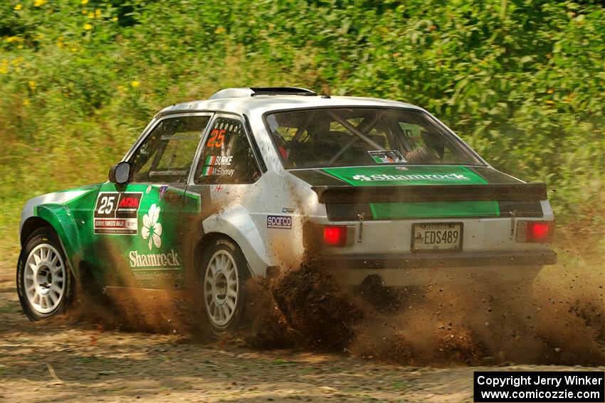 Seamus Burke / Gary McElhinney Ford Escort Mk II on SS2, Thorpe Tower I.