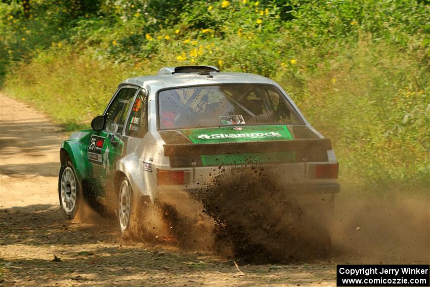 Seamus Burke / Gary McElhinney Ford Escort Mk II on SS2, Thorpe Tower I.