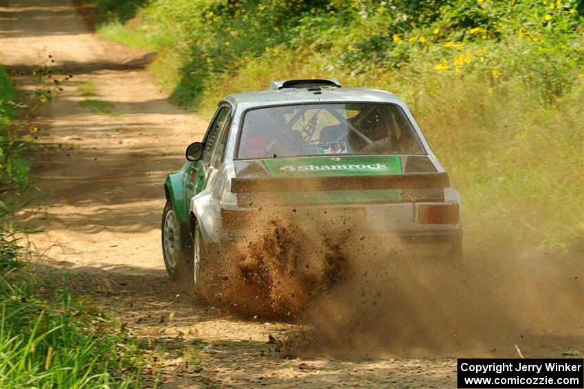 Seamus Burke / Gary McElhinney Ford Escort Mk II on SS2, Thorpe Tower I.