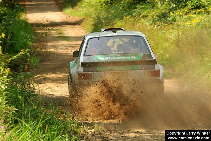 Seamus Burke / Gary McElhinney Ford Escort Mk II on SS2, Thorpe Tower I.