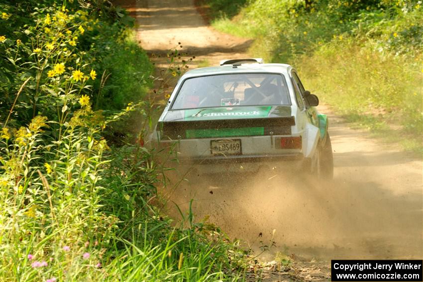 Seamus Burke / Gary McElhinney Ford Escort Mk II on SS2, Thorpe Tower I.