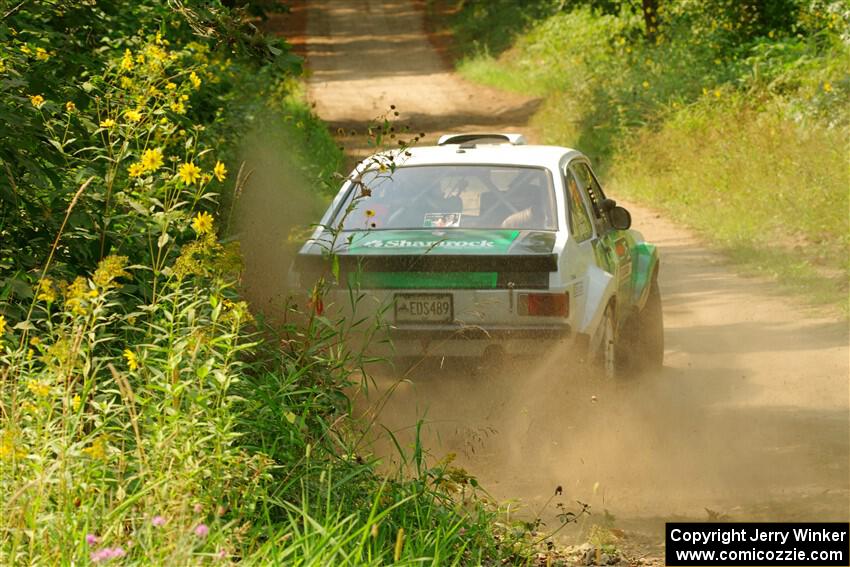 Seamus Burke / Gary McElhinney Ford Escort Mk II on SS2, Thorpe Tower I.