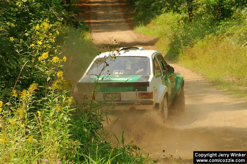 Seamus Burke / Gary McElhinney Ford Escort Mk II on SS2, Thorpe Tower I.