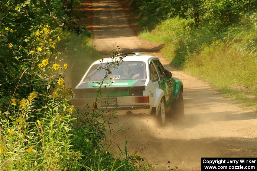 Seamus Burke / Gary McElhinney Ford Escort Mk II on SS2, Thorpe Tower I.