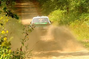 Seamus Burke / Gary McElhinney Ford Escort Mk II on SS2, Thorpe Tower I.