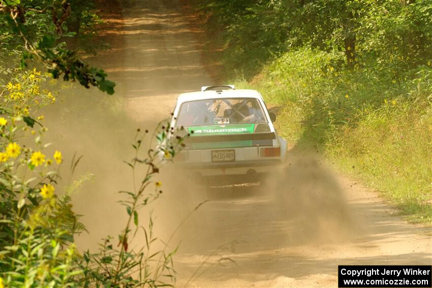 Seamus Burke / Gary McElhinney Ford Escort Mk II on SS2, Thorpe Tower I.