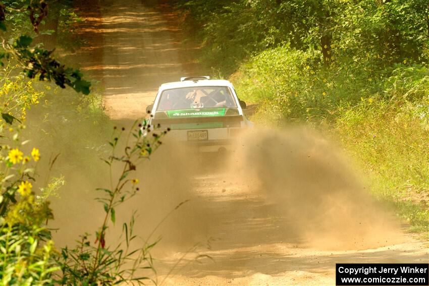 Seamus Burke / Gary McElhinney Ford Escort Mk II on SS2, Thorpe Tower I.