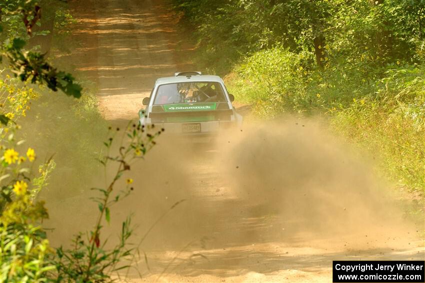 Seamus Burke / Gary McElhinney Ford Escort Mk II on SS2, Thorpe Tower I.