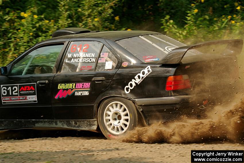 Matt Nykanen / Lars Anderson BMW 328i on SS2, Thorpe Tower I.