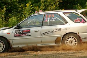 Aidan Hicks / John Hicks Subaru Impreza Wagon on SS2, Thorpe Tower I.