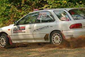 Aidan Hicks / John Hicks Subaru Impreza Wagon on SS2, Thorpe Tower I.