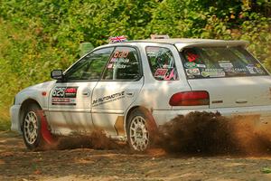 Aidan Hicks / John Hicks Subaru Impreza Wagon on SS2, Thorpe Tower I.