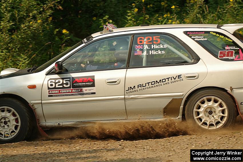 Aidan Hicks / John Hicks Subaru Impreza Wagon on SS2, Thorpe Tower I.