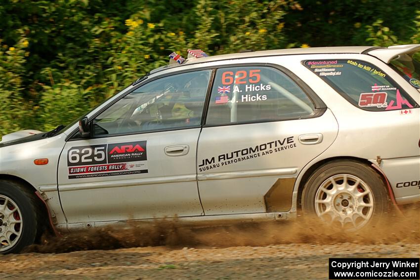 Aidan Hicks / John Hicks Subaru Impreza Wagon on SS2, Thorpe Tower I.