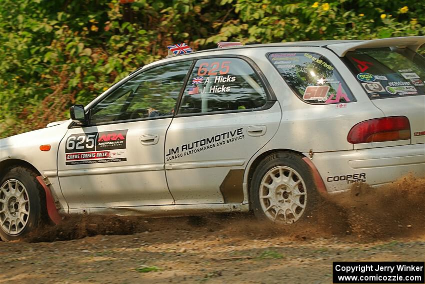 Aidan Hicks / John Hicks Subaru Impreza Wagon on SS2, Thorpe Tower I.