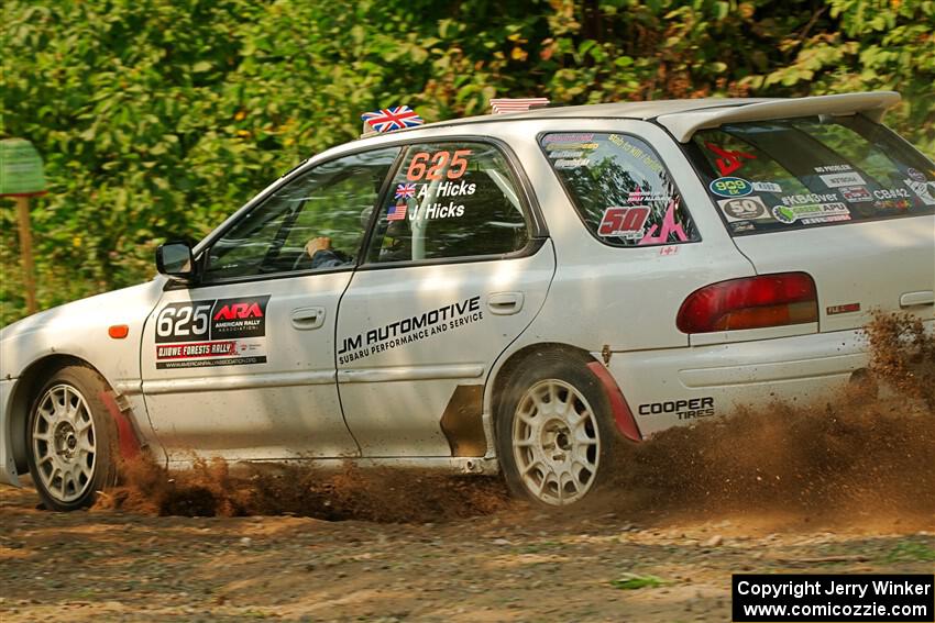 Aidan Hicks / John Hicks Subaru Impreza Wagon on SS2, Thorpe Tower I.