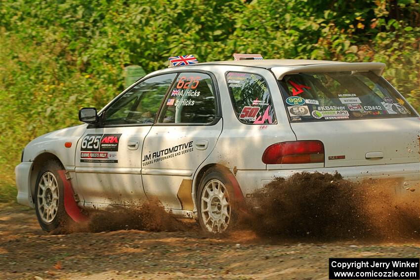 Aidan Hicks / John Hicks Subaru Impreza Wagon on SS2, Thorpe Tower I.