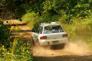 Aidan Hicks / John Hicks Subaru Impreza Wagon on SS2, Thorpe Tower I.