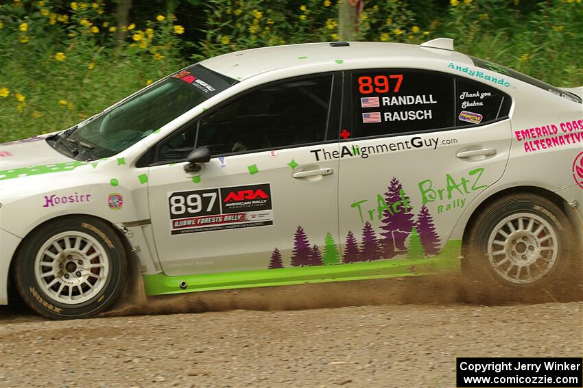 Jamey Randall / Andrew Rausch Subaru WRX on SS2, Thorpe Tower I.