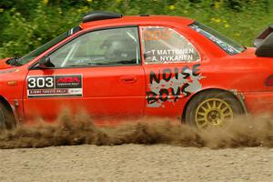 Travis Mattonen / Anikka Nykanen Subaru Impreza on SS2, Thorpe Tower I.