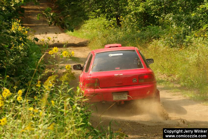 Krishna Gandhi / Jake Baxter Subaru Impreza Wagon on SS2, Thorpe Tower I.