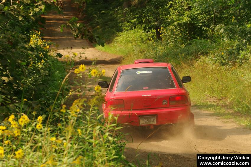 Krishna Gandhi / Jake Baxter Subaru Impreza Wagon on SS2, Thorpe Tower I.