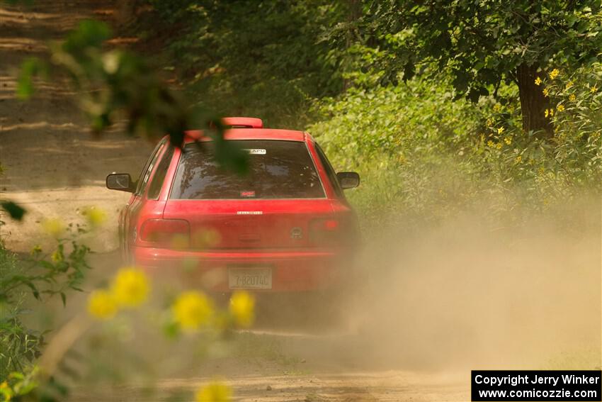 Krishna Gandhi / Jake Baxter Subaru Impreza Wagon on SS2, Thorpe Tower I.