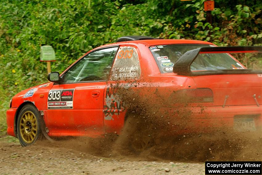 Travis Mattonen / Anikka Nykanen Subaru Impreza on SS2, Thorpe Tower I.